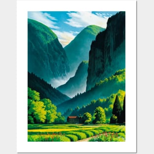 Itty bitty house in a jaw-dropping canyon scene Posters and Art